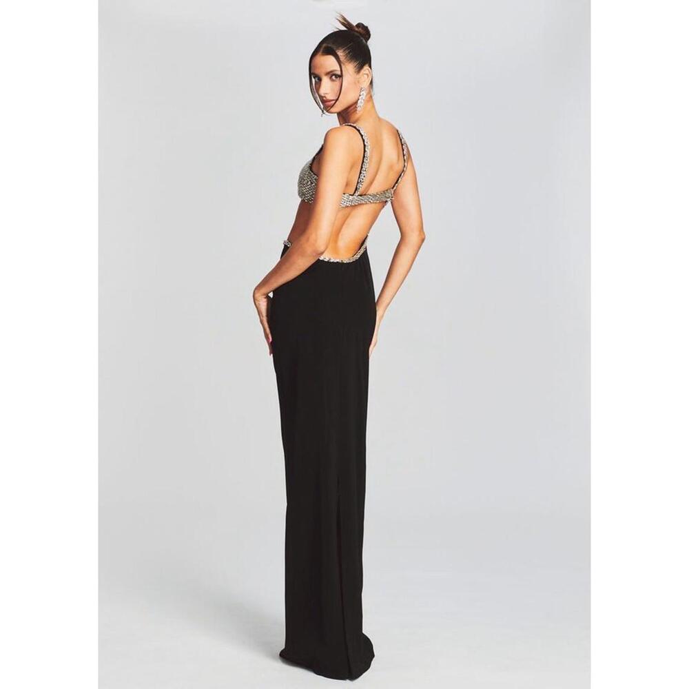 New Retrofête FERNANDA DRESS In Black/Silver Size XXL $1395 - Picture 3 of 11